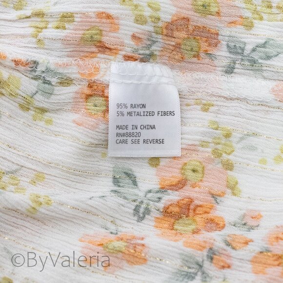 Cupcakes & Cashmere Floral Peasant Off-Shoulder Ruffle Mini Dress Size S Resort - Picture 5 of 9